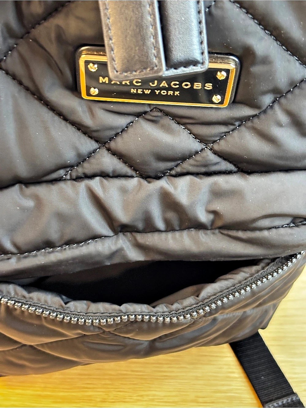 Marc Jacobs Quilted Black Nylon Backpack LIKE NEW! - Picture 6 of 11